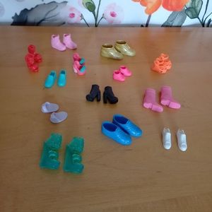 Barbie & Fashion Doll Shoes 13 Sets Monster High Bratz Ken Vintage Heels Kelly